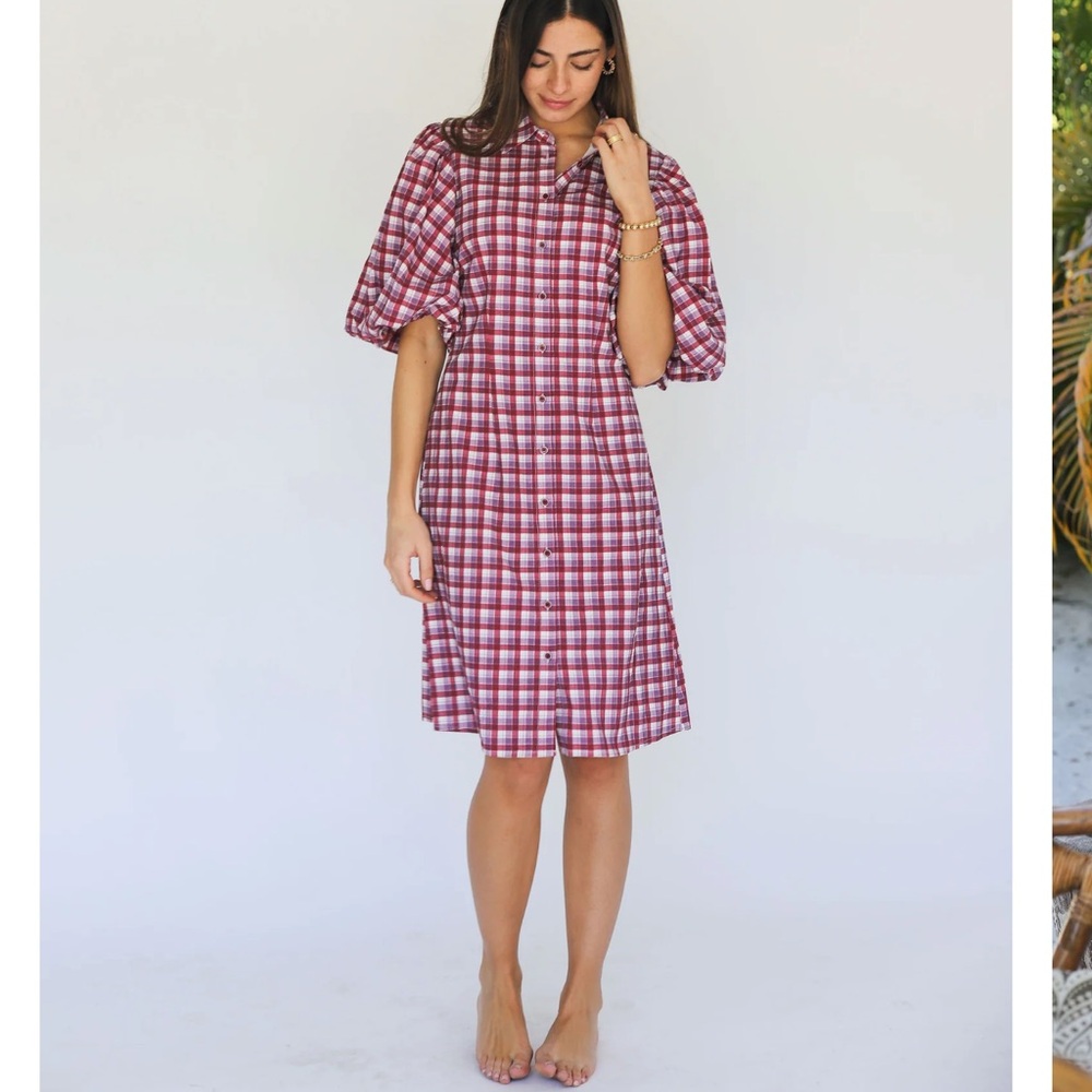 Plaid Red and pink Dress NWT